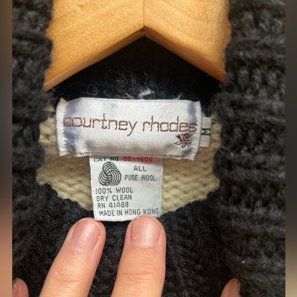 Vintage 80s Nordic Wool Ski Sweater | Coastal Après Ski Knit | Country Rhodes - Picture 2 of 8